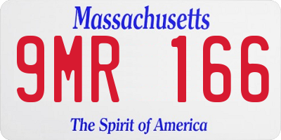 MA license plate 9MR166