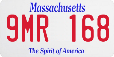 MA license plate 9MR168