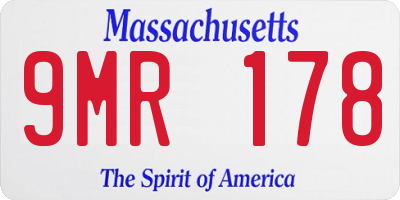 MA license plate 9MR178
