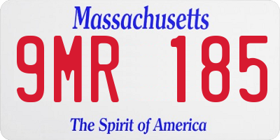 MA license plate 9MR185