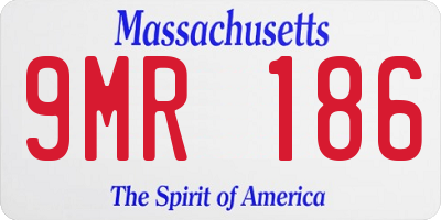 MA license plate 9MR186