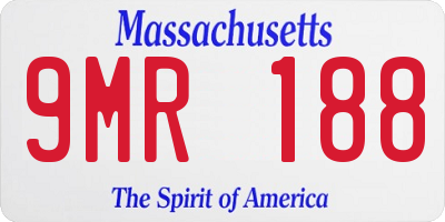 MA license plate 9MR188