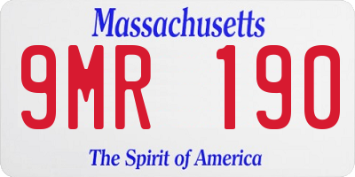 MA license plate 9MR190