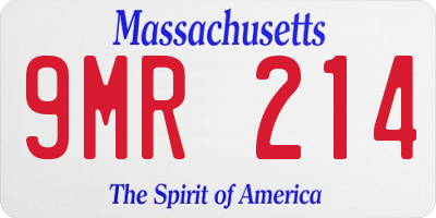 MA license plate 9MR214
