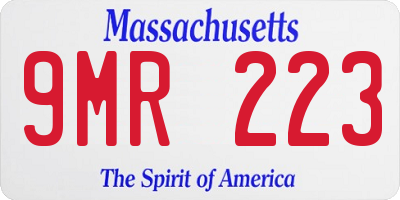 MA license plate 9MR223