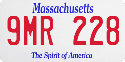 MA license plate 9MR228