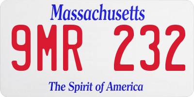 MA license plate 9MR232