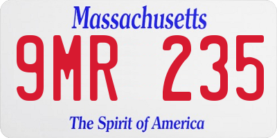MA license plate 9MR235