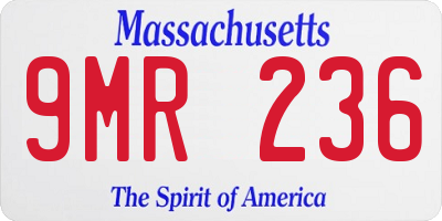 MA license plate 9MR236