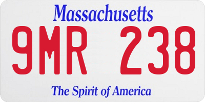 MA license plate 9MR238