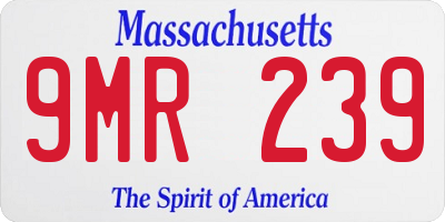 MA license plate 9MR239