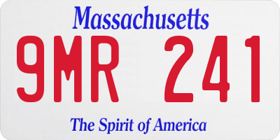 MA license plate 9MR241