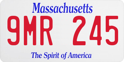MA license plate 9MR245