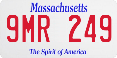 MA license plate 9MR249