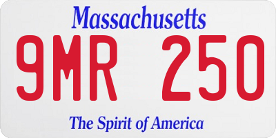 MA license plate 9MR250