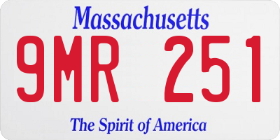 MA license plate 9MR251