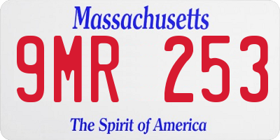 MA license plate 9MR253