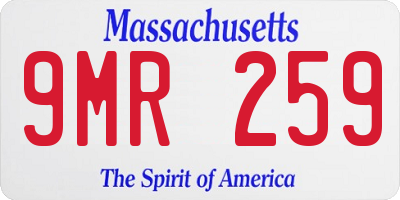 MA license plate 9MR259