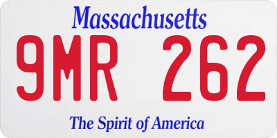 MA license plate 9MR262