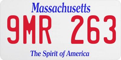 MA license plate 9MR263