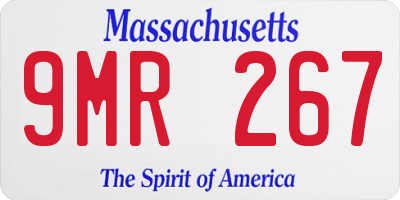 MA license plate 9MR267
