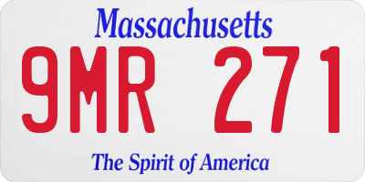 MA license plate 9MR271