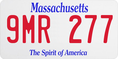 MA license plate 9MR277