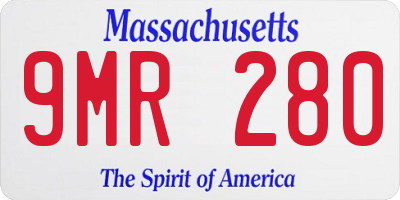 MA license plate 9MR280
