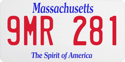 MA license plate 9MR281