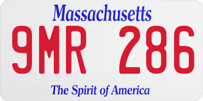 MA license plate 9MR286