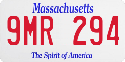 MA license plate 9MR294