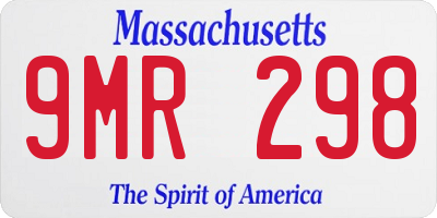 MA license plate 9MR298