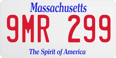 MA license plate 9MR299