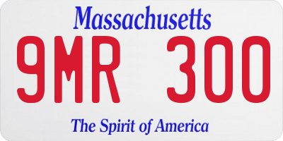 MA license plate 9MR300