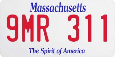 MA license plate 9MR311