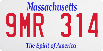 MA license plate 9MR314