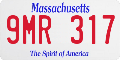 MA license plate 9MR317