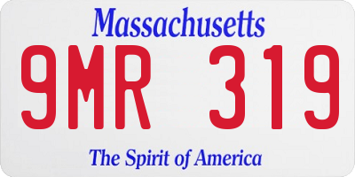 MA license plate 9MR319