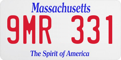 MA license plate 9MR331