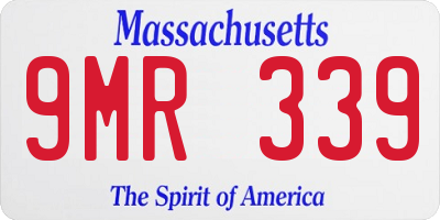 MA license plate 9MR339