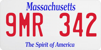 MA license plate 9MR342
