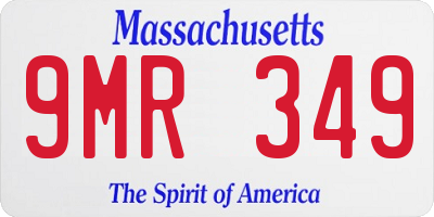 MA license plate 9MR349