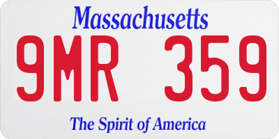 MA license plate 9MR359