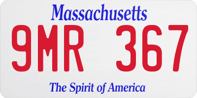 MA license plate 9MR367