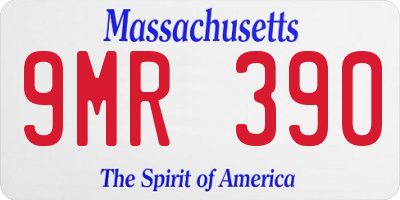MA license plate 9MR390