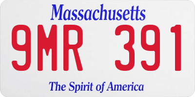 MA license plate 9MR391