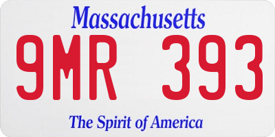 MA license plate 9MR393