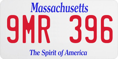 MA license plate 9MR396