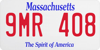 MA license plate 9MR408