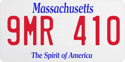 MA license plate 9MR410